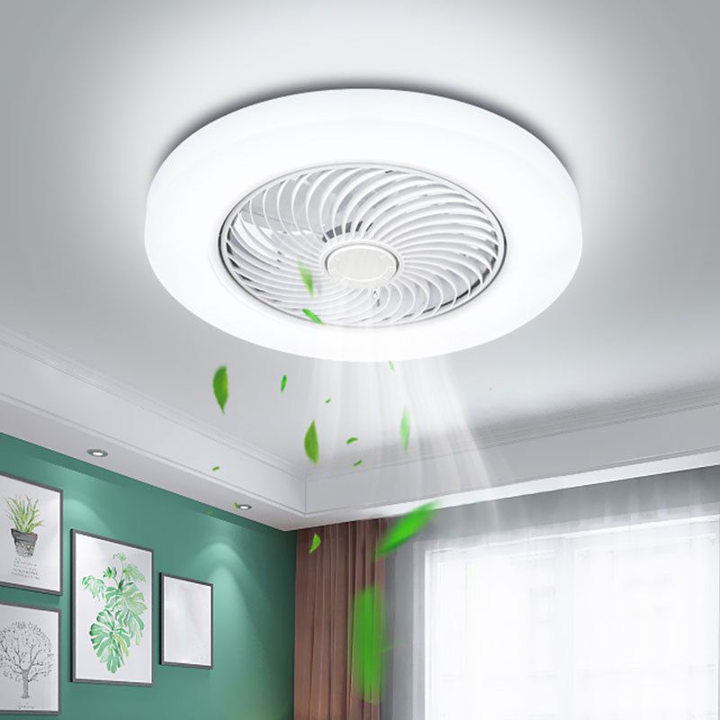 Luz de ventilador circular de estilo macarrón LED acrílico LED Semi Flush Mount Lighture