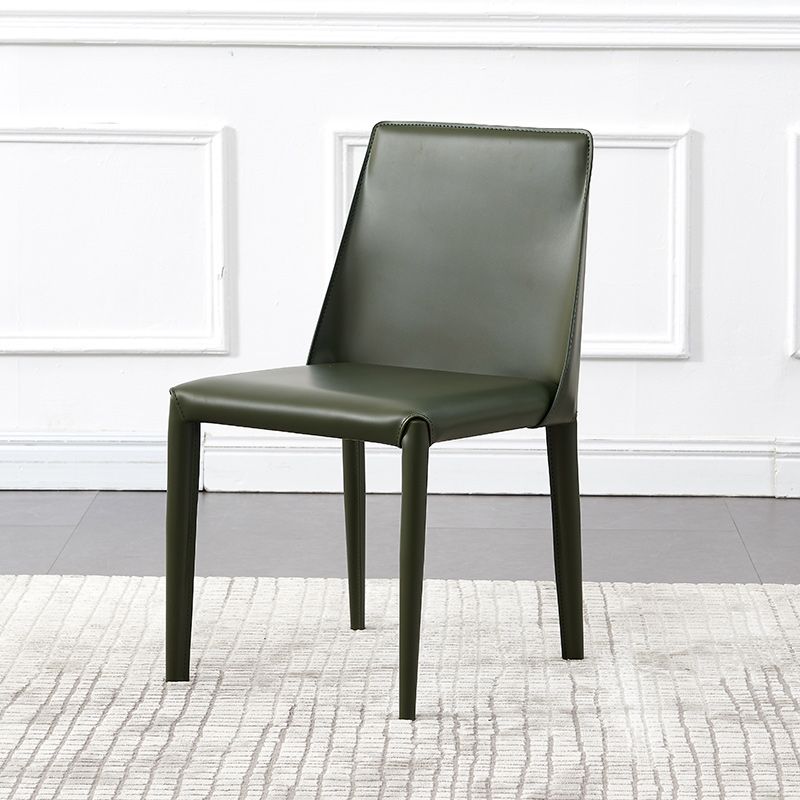 Parsons Leather Dining Chair Upholstered Side Chair for Home