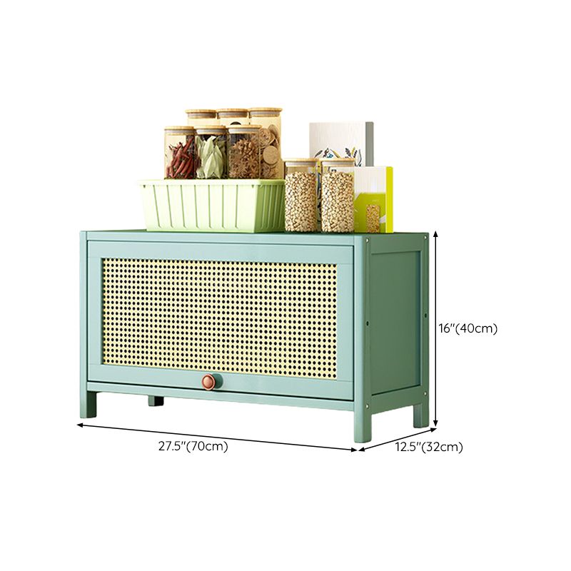 Green Bamboo Kitchen Server Glam Dining Server for Living Room