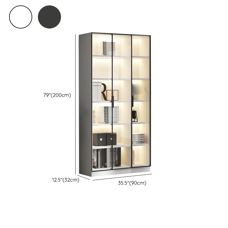 Modern Engineered Wood Bookshelf Closed Back Bookcase with Shelves