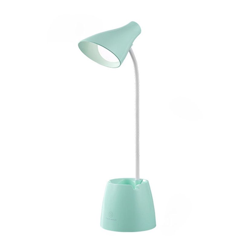 Lámpara de lectura LED LED LECHE MACARON CON Luz de mesa recargable con sombra de plástico cónico