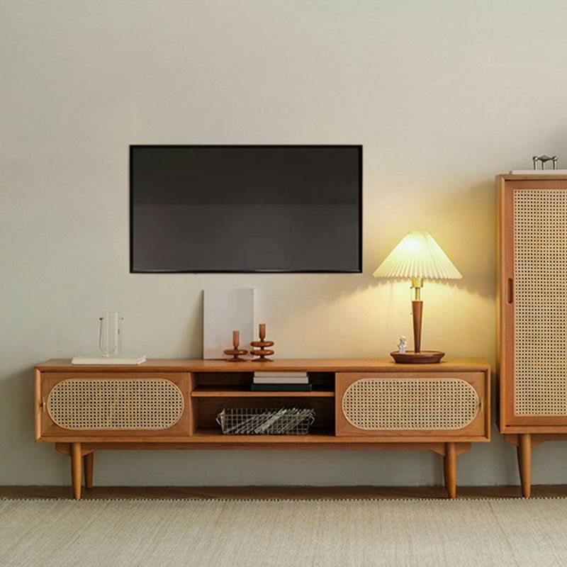 Scandinavian TV Media Stand Solid Wood TV Console for Living Room