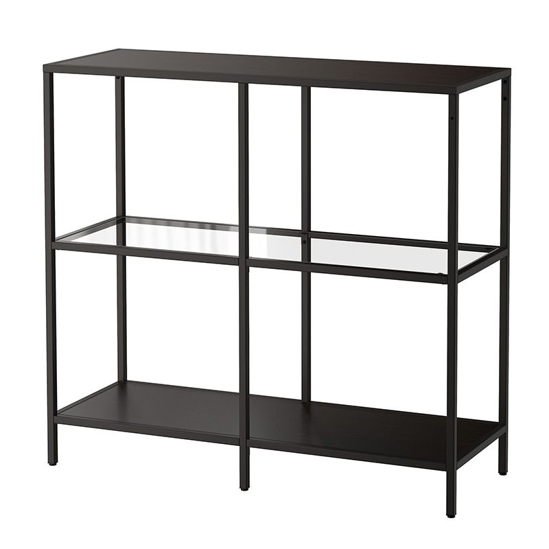 Contemporary Style Bookcase Metal Open Back Bookshelf for Home Office Use