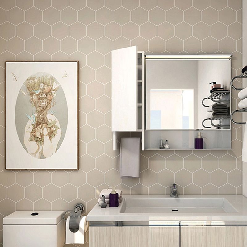 Hexagonal Peel and Stick Tiles Mosaic Tile Peel and Stick Backsplash