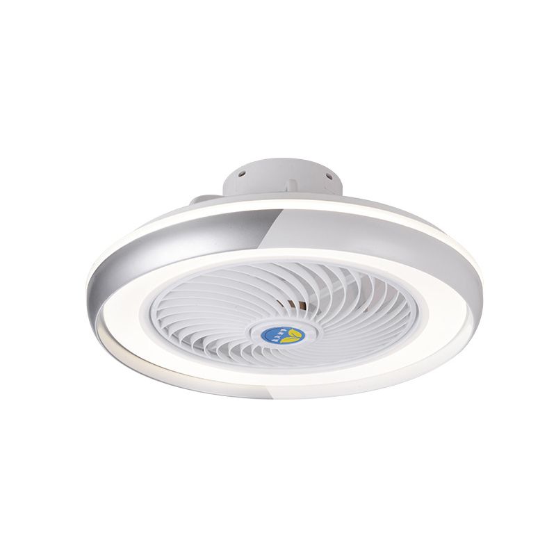 19.5 "de ancho Macaron Round 5 Lámpara de ventilador de techo Acrílico Dormitorio LED LED SEMI FLUSH, control remoto