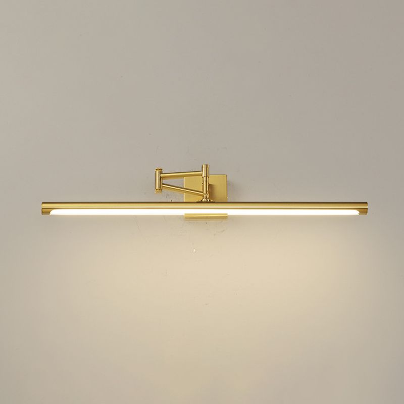 Modern Minimalist Style Tubes Wall Mounted Vanity Lights Copper Flush Mount Wall Sconce for Bathroom