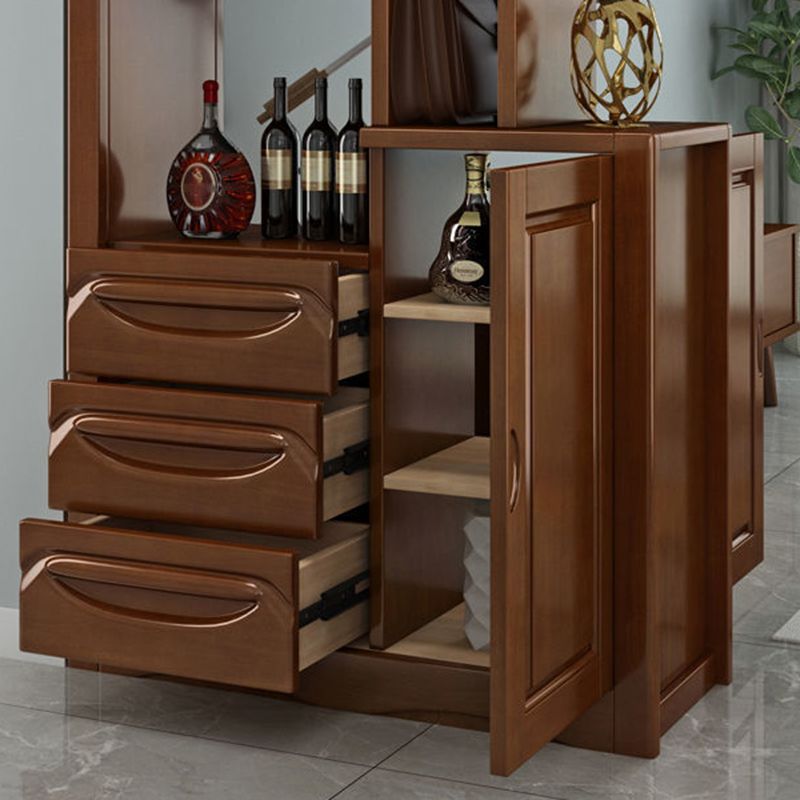 Contemporary 78.74" H Cabinet Solid Wood Accent Cabinet with Door