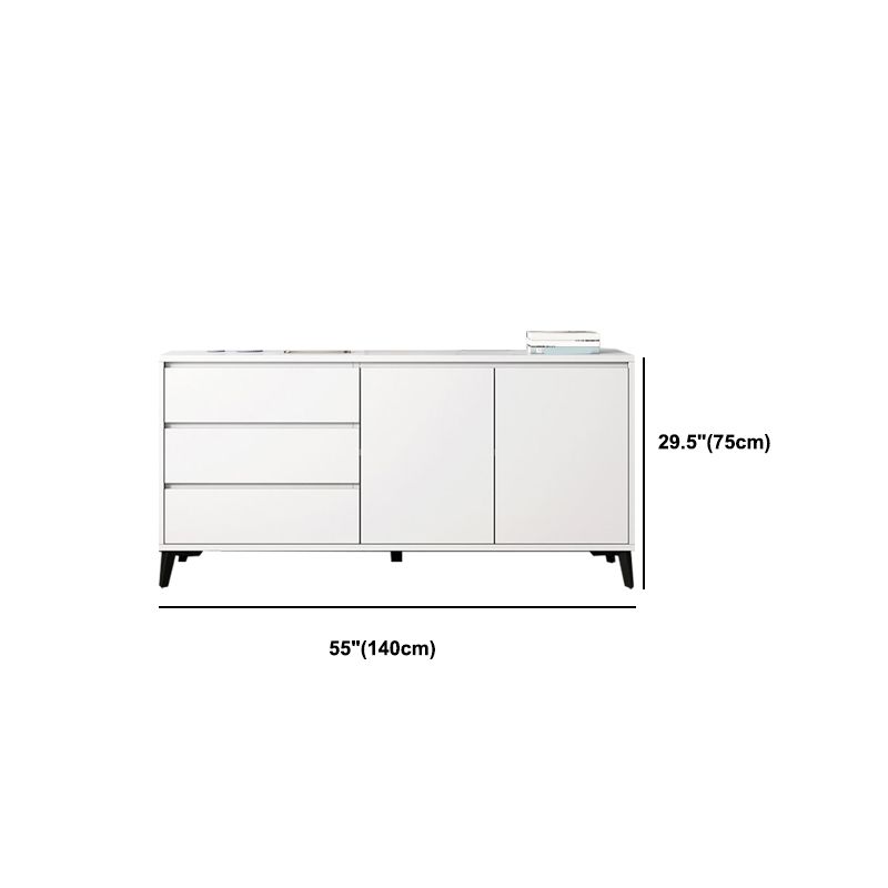 16" D Modern Storage Chest Wooden Storage Chest Dresser in White and Grey