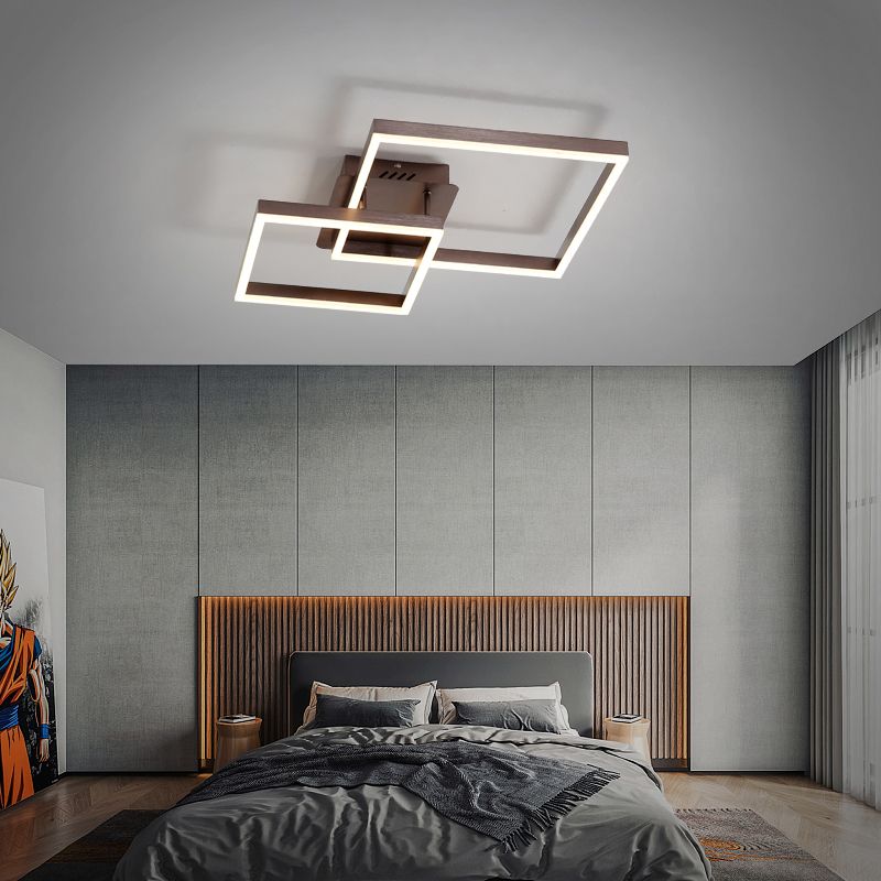 Modern Style Linear Shape Ceiling Fixtures Metal Flush Ceiling Light Fixtures