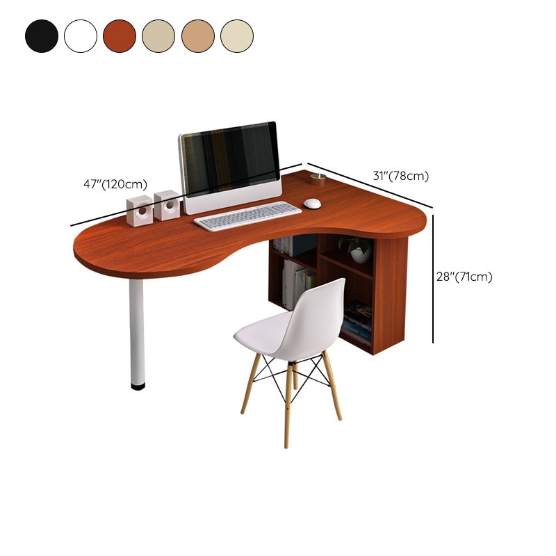 Modern Wooden Office Desk Cable Management Pedestal Writing Desk for Home