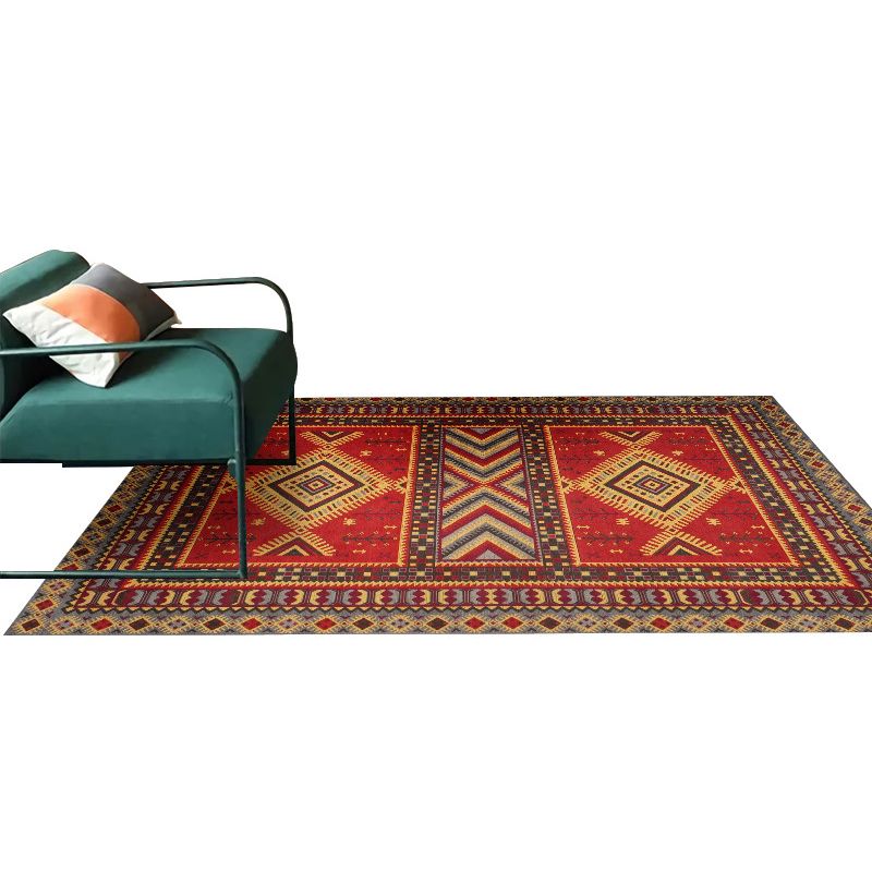 Bohemian Southwestern Pattern Rug Multi Color Polyster Area Carpet Non-Slip Backing Washable Area Rug for Decoration