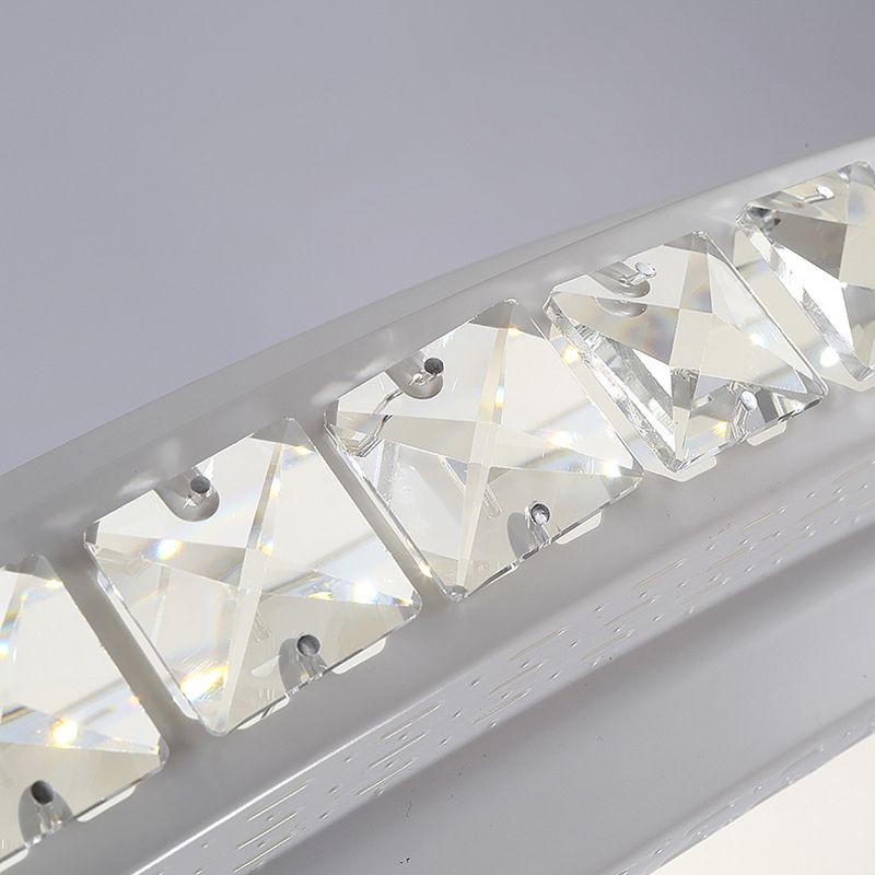 1 Light Geometric Flush Ceiling Light Minimal Crystal Flush Mount Fixture