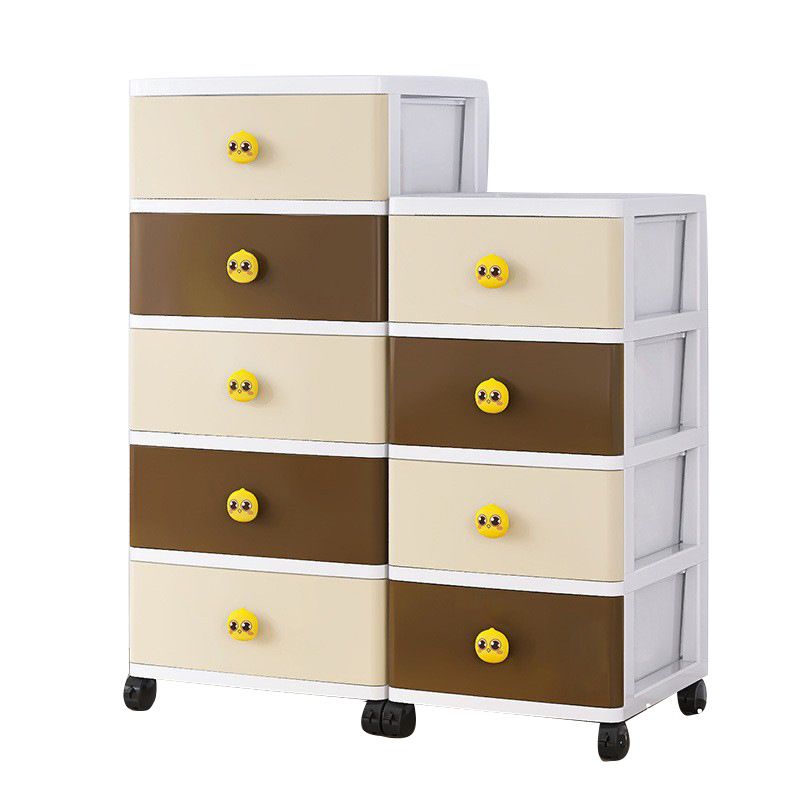 Ultra Modern Vertical Kids Dressers Plastic Nursery Dresser with Drawers for Home