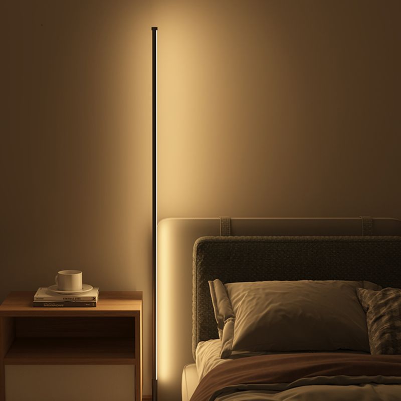 1-Light Floor Light Modern Style LED Floor Standing Light with Acrylic Shade for Bedroom