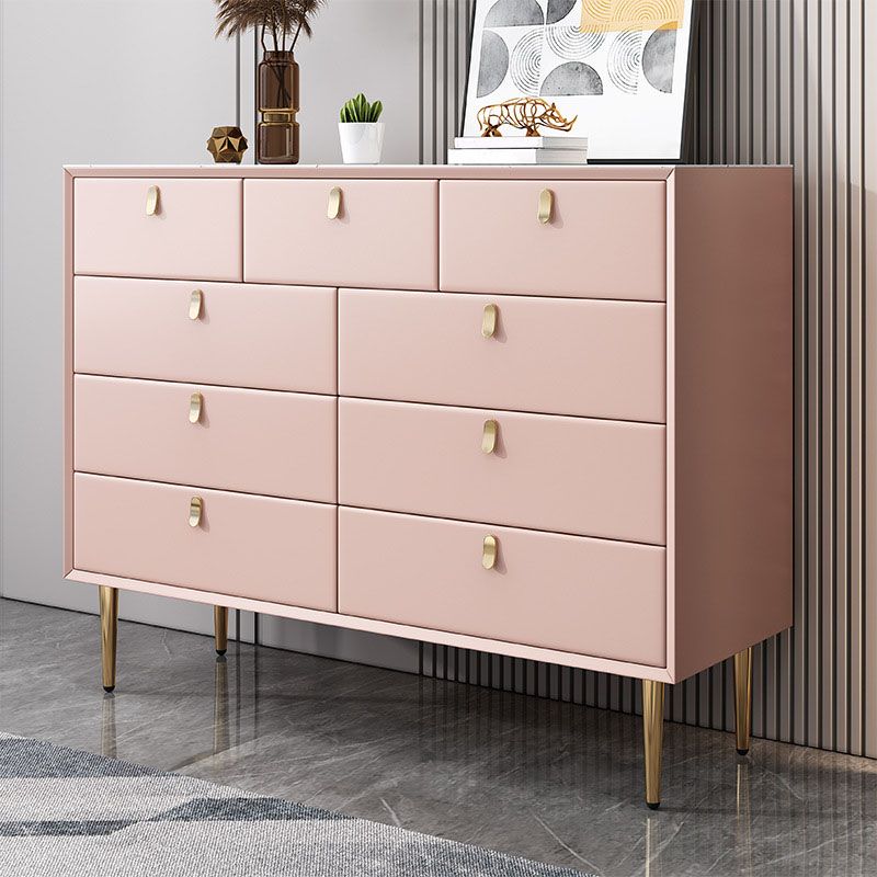 15.6-inch Width Glam Dresser Stone Storage Chest with 9 Drawers