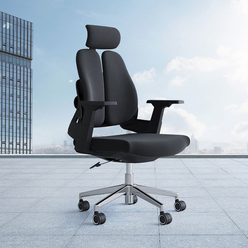 Arms Included Desk Chair Modern Adjustable Seat Height Swivel Chair with Wheels