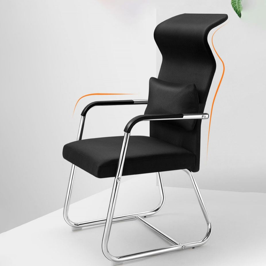 Modern Ergonomic Computer Chair Chrome Frame Office Chair with Metal Base