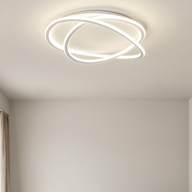 Strip Shape Ceiling Light White LED Ceiling Mount Light with Silica Gel Shade for Bedroom