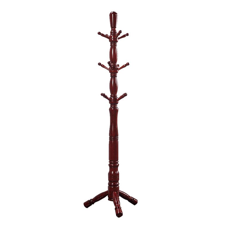 71"H Solid Wood Coat Rack European Style Hanger Ash Wood Modern Hall Tree