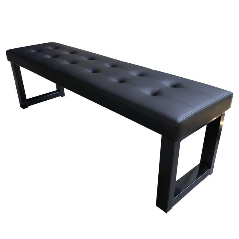 Metal Cushioned Entryway Bench 15.7 Inch Wide Modern Seating Bench