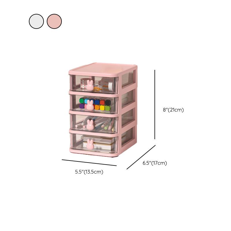 Transparent File Cabinet Plastic Drawers Vertical Filing Cabinet for Home and Office