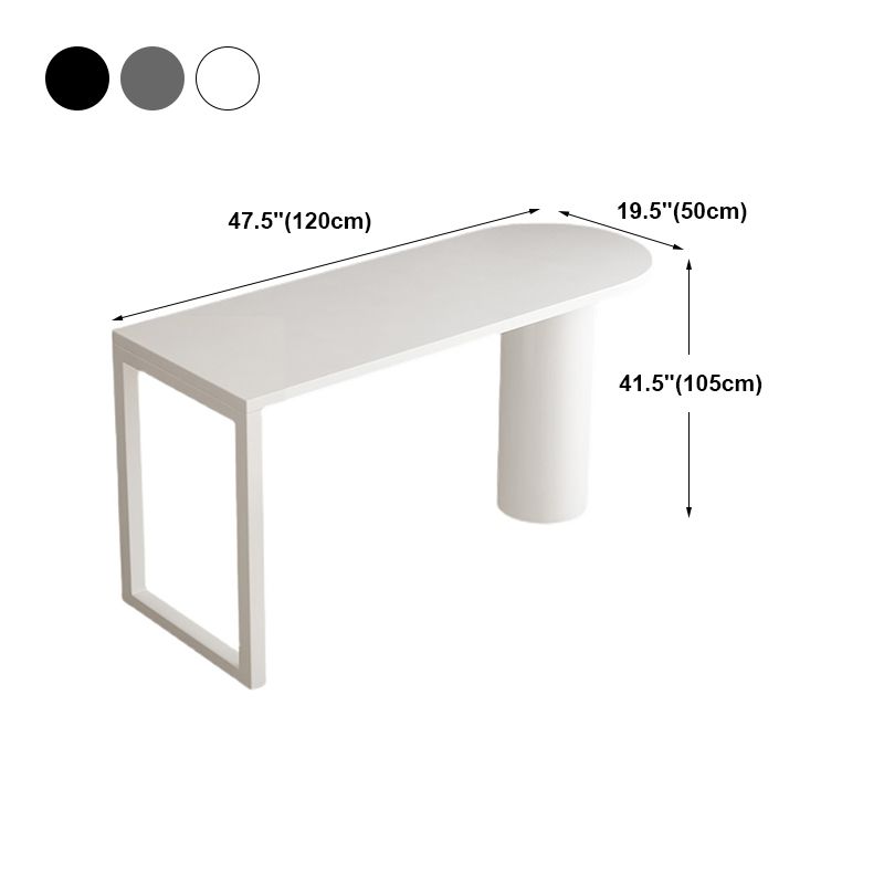 Wood Bar Stool Table with Specialty Table Top Double Pedestal Table - 41.3" H