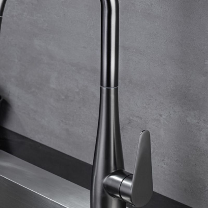 Modern 1-Handle Kitchen Faucet Stainless Steel Standard Kitchen Faucet