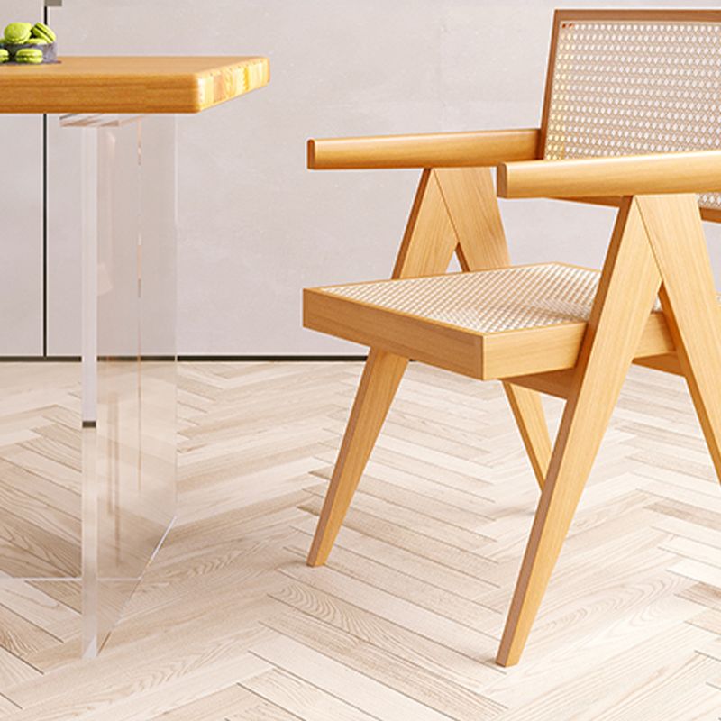 Modern 1/5 Pieces Dining Set Rectangle Pine Wood Dining Table for Kitchen