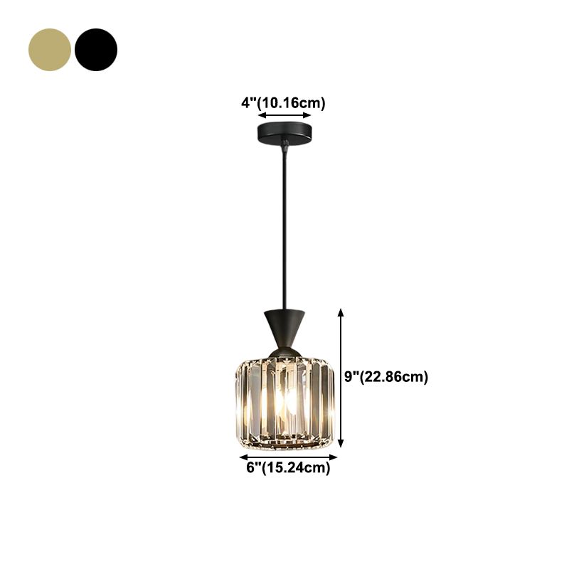 Crystal Hanging Light Modern Style Pendant Lighting Fixture for Dining Room