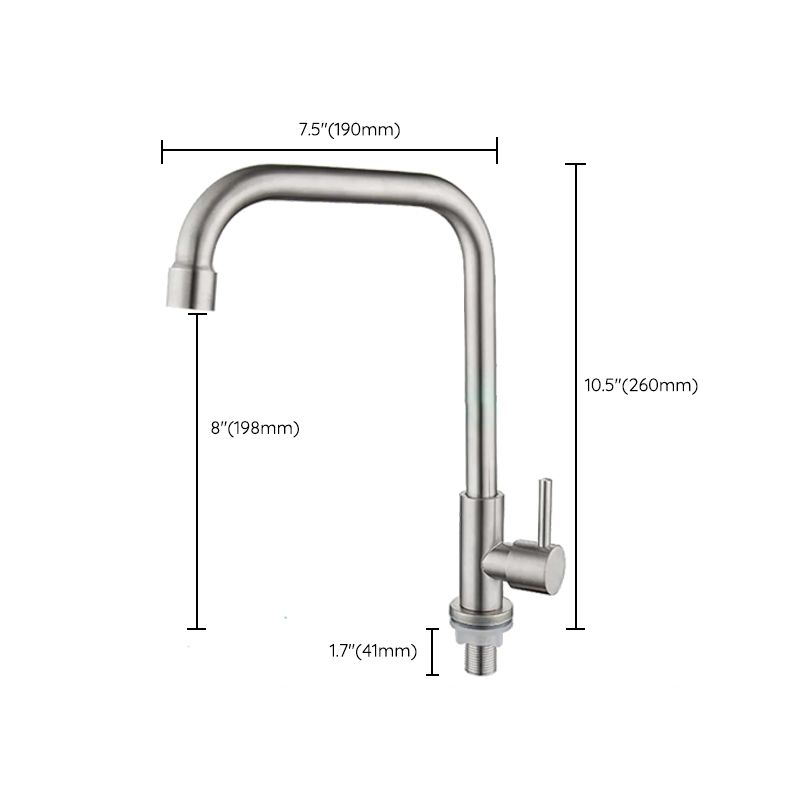 Modern Pot Filler 304 Stainless Steel 1-Handle High Arch Kitchen Faucet