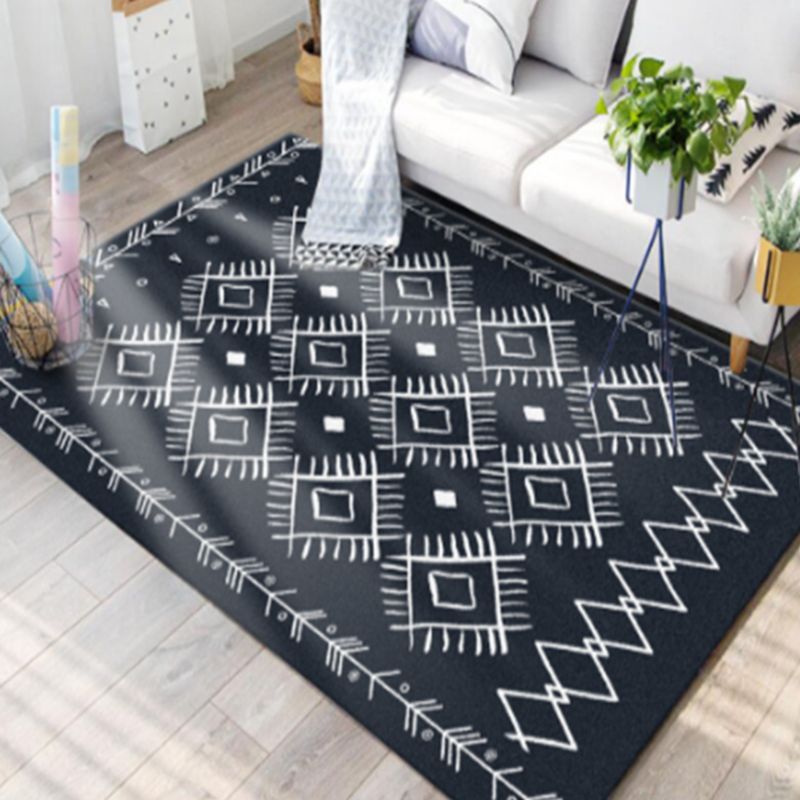 Colors Shabby Chic Rug Polyester Carpet Tribal Classicism Indoor Rug Non-Slip Backing for Living Room