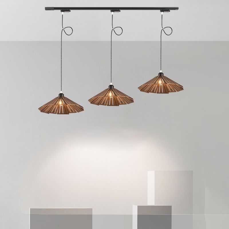 Wood Hanging Pendant Light Modern Style Suspension Pendant Light