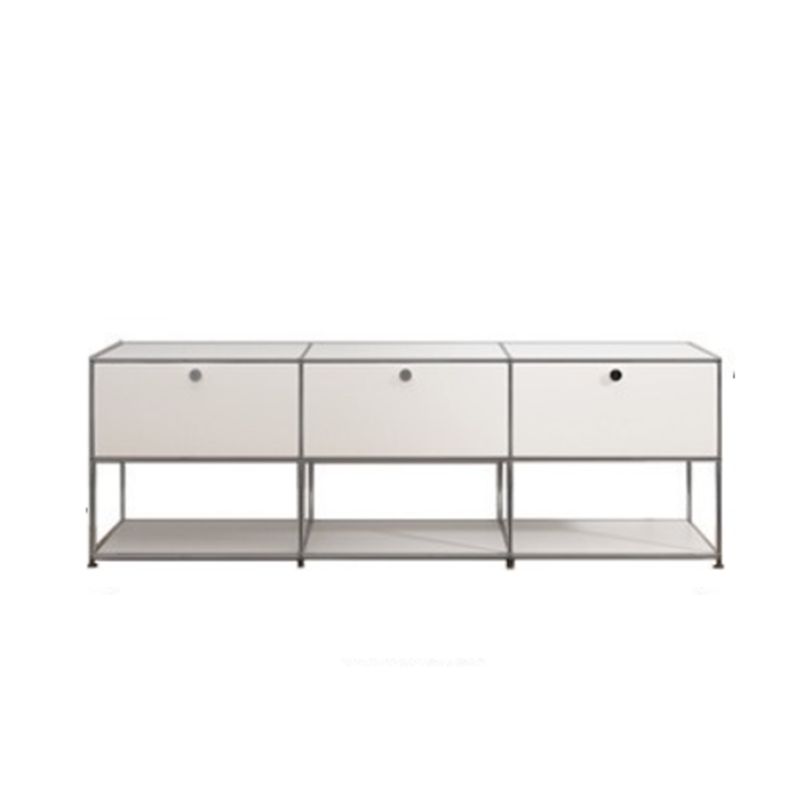 White Colour Metal Sideboard Modern Style Dining Sideboard for Living Room