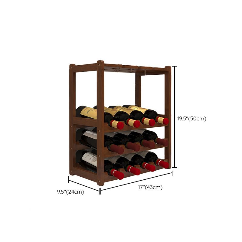 Modern Tabletop Wine Bottle Rack Solid Wood Wine Bottle Rack for Home