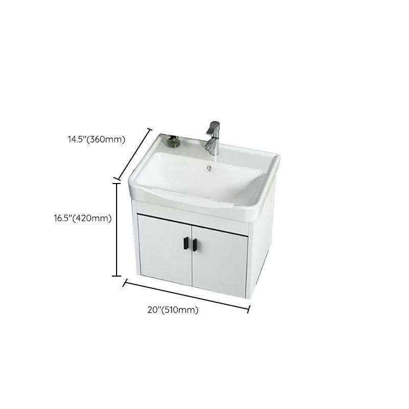 Wall-mounted Bathroom Vanity Modern Single-Sink Space Saver Vanity