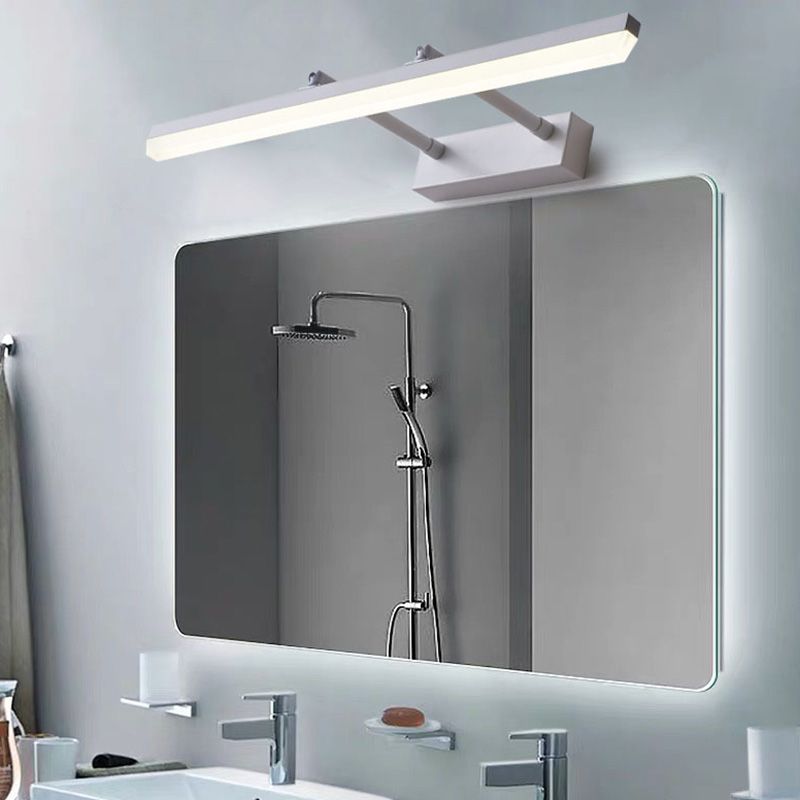 Lámpara de pared extensible de la tira de metal Luz de espejo LED colorido moderno para el baño