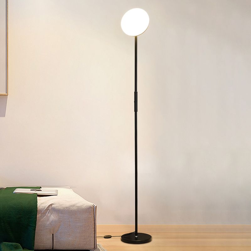 Modern Simple aluminum Floor Lamp Circle shape Floor Light with Acrylic Shade for Bedroom