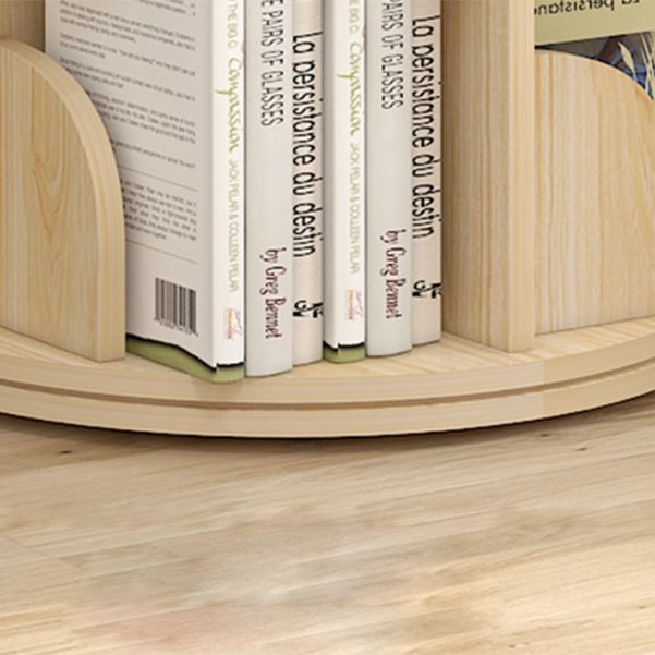 Modern Artificial Wood Bookcase Cylinder Bookshelf for Home Office