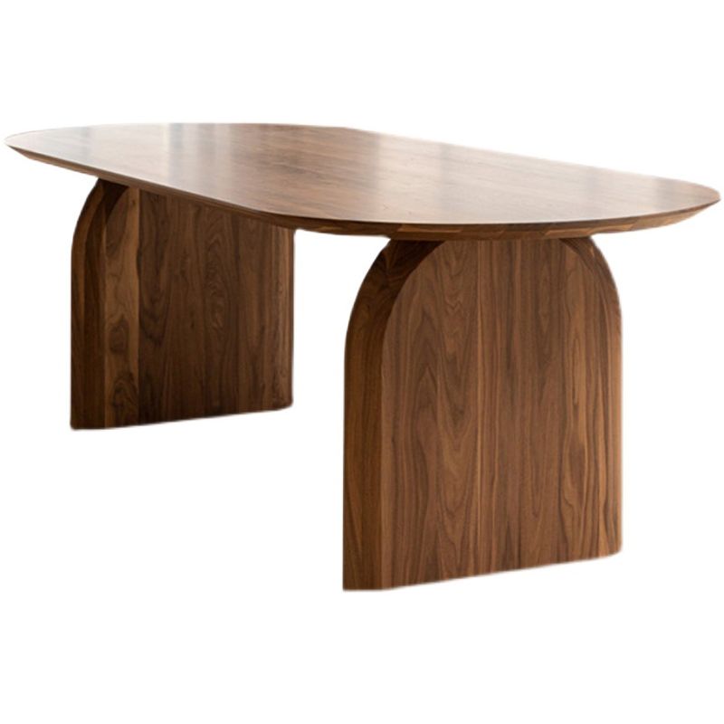 Solid Wood Meeting Table Home Office Oval Modern Writing Desk