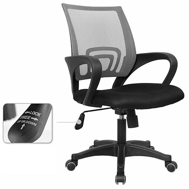 Modern Plastic and Mesh Desk Chair Mid Back Home Office Chair