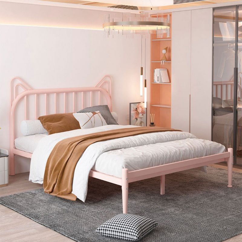 Contemporary Metal Full-Size Kids Bed Open-Frame Low Standard Bed