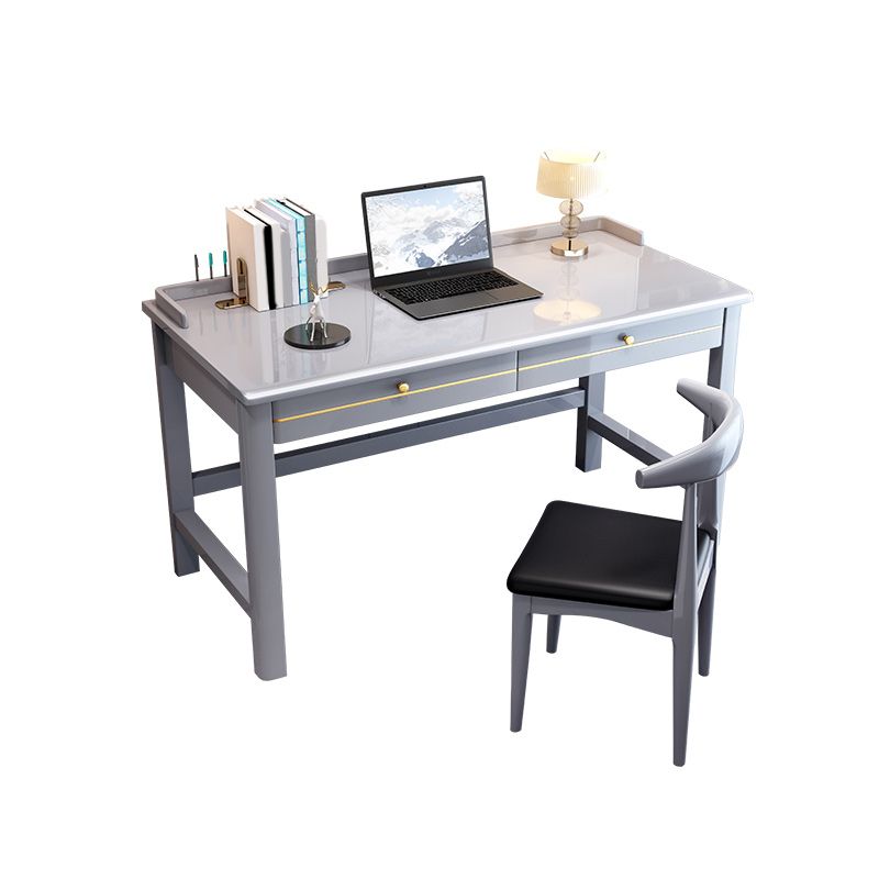 23.6"W Writing Desk Kids Desk and Chair Set with Drawer Solid Wood Kids Desk