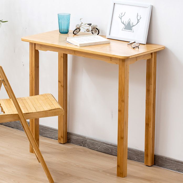 Study Desk Light Wood Desk and Chair Bamboo Home Writing Desk