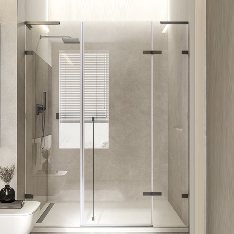 Transparent Glass Shower Door Simple One-line Hinged Shower Bath Door