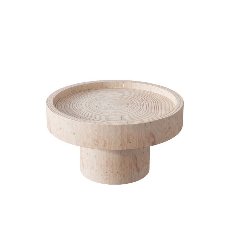 Pedestal End Table Natural/brown Round Wood Side End Table for Living Room