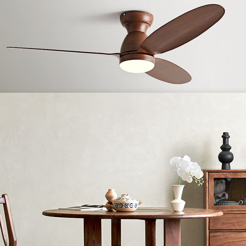 Nordic Style LED Ceiling Fan 3-Blade Fan Lighting for Dining Room