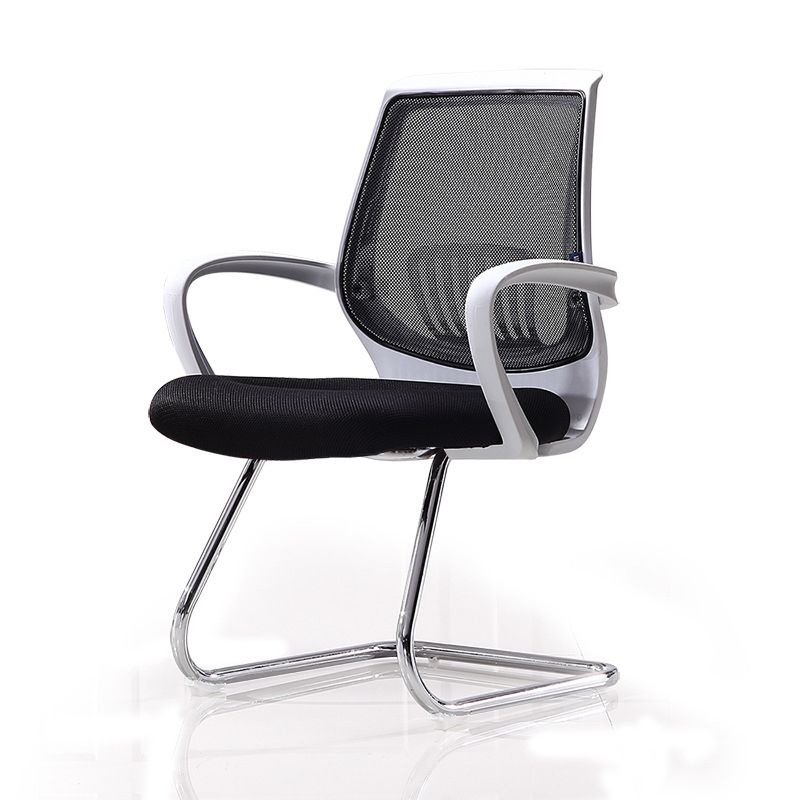 Contemporary Arm Chair Lumbar Support Fixed Arms Office Chair