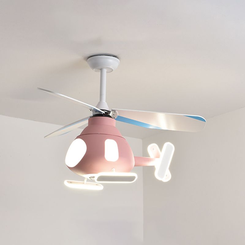 Modern Ceiling Fan Lamp LED Ceiling Mount Lamp with Acrylic Shade for Bedroom