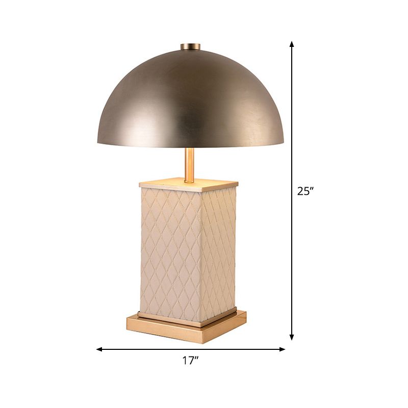 Gold Dome Nightstand Light Modernism 2 Heads Metal Night Table Lighting for Living Room