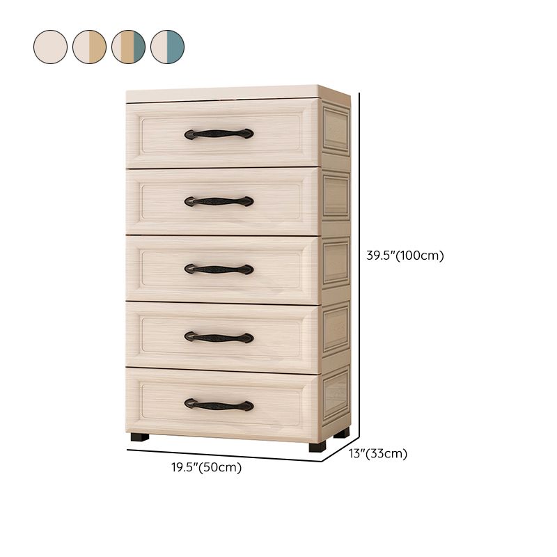 Scandinavian Kids Furniture Plastic Nursery Dresser with Drawers for Bedroom